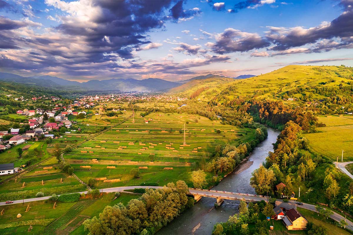 The Vișeu river valley